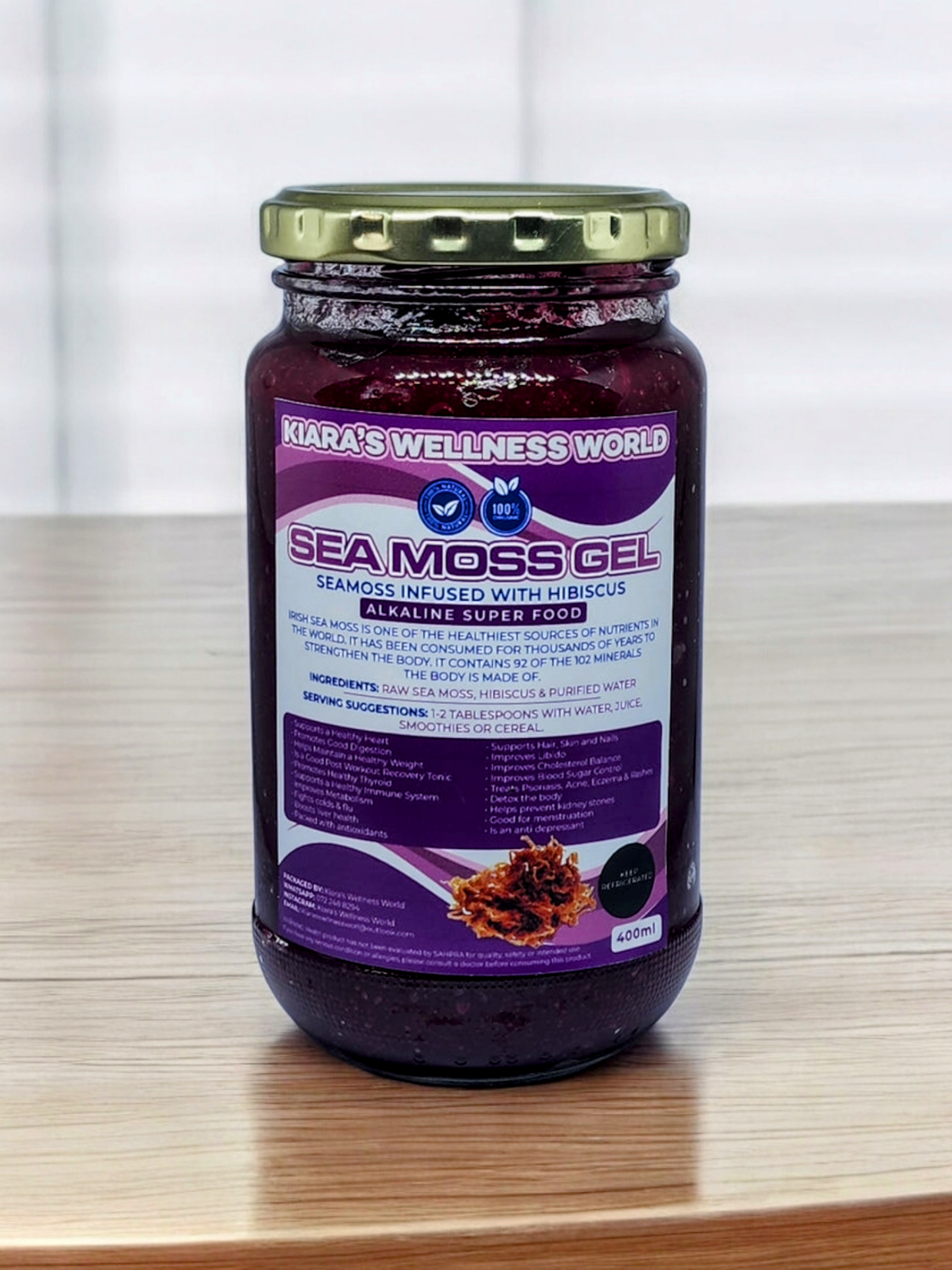 Hibiscus Sea Moss Gel 400ml